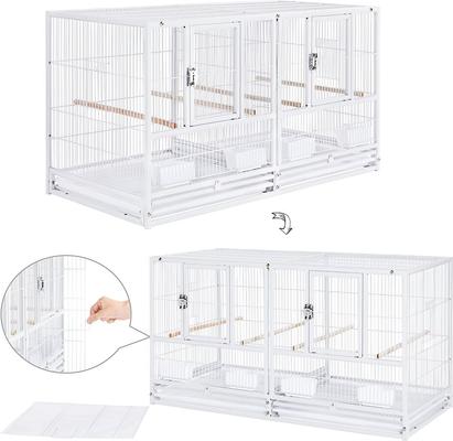 Show full view: Yaheetech 18-in Wide Stackable Divided Breeder Cage, White slide 7 of 10