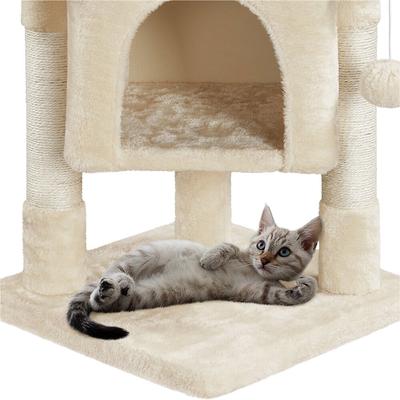 Show full view: Yaheetech 2-Level 23.5-in Plush Cat Tree & Condo, Beige slide 7 of 10
