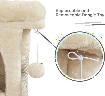 Show full view: Yaheetech 2-Level 23.5-in Plush Cat Tree & Condo, Beige slide 8 of 10