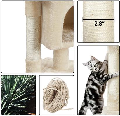 Show full view: Yaheetech 2-Level 23.5-in Plush Cat Tree & Condo, Beige slide 9 of 10