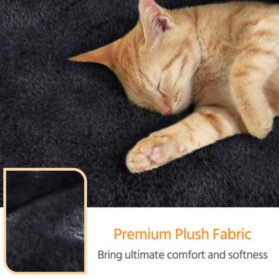 Show full view: Yaheetech 2-Level 23.5-in Plush Cat Tree & Condo, Black slide 7 of 10