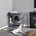 Yaheetech 2-Level 23.5-in Plush Cat Tree & Condo, Dark Gray