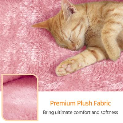 Show full view: Yaheetech 2-Level 23.5-in Plush Cat Tree & Condo, Pink slide 6 of 9