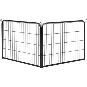 Yaheetech Heavy Duty Metal Dog & Cat Playpen, Black, 24-in, 2-panel