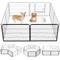 Show in main carousel: Yaheetech Heavy Duty Metal Dog & Cat Playpen, Black, 24-in, 2-panel slide 2 of 9