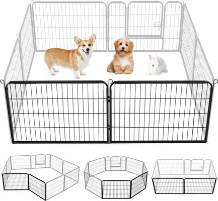 Show full view: Yaheetech Heavy Duty Metal Dog & Cat Playpen, Black, 24-in, 2-panel slide 2 of 9