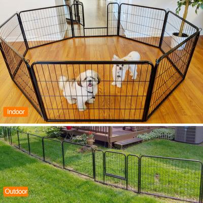 Show full view: Yaheetech Heavy Duty Metal Dog & Cat Playpen, Black, 24-in, 2-panel slide 3 of 9