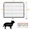 Show in main carousel: Yaheetech Heavy Duty Metal Dog & Cat Playpen, Black, 24-in, 2-panel slide 4 of 9