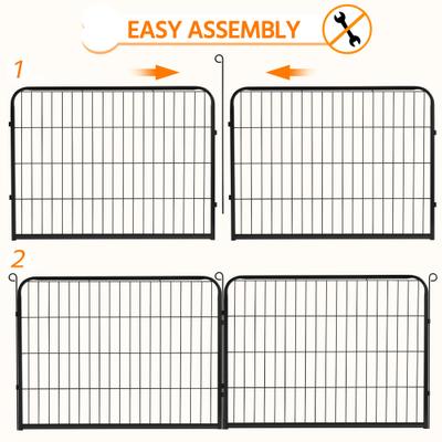 Show full view: Yaheetech Heavy Duty Metal Dog & Cat Playpen, Black, 24-in, 2-panel slide 6 of 9