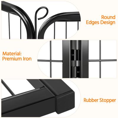 Show full view: Yaheetech Heavy Duty Metal Dog & Cat Playpen, Black, 24-in, 2-panel slide 7 of 9