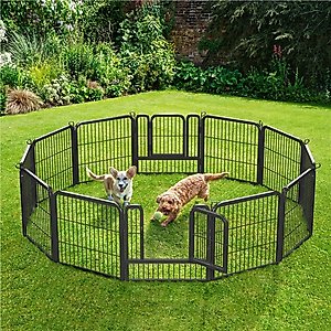 Yaheetech Metal Dog Playpen, 12-Panel, 24-in