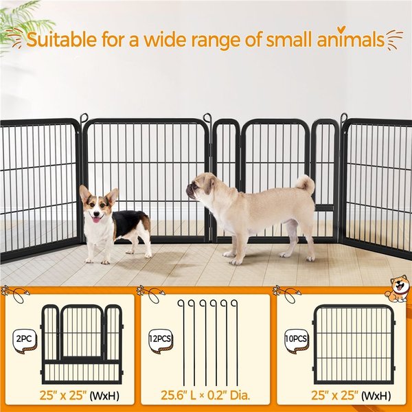 Show full view: Yaheetech Metal Dog Playpen, 12-Panel, 24-in slide 4 of 8