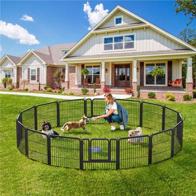 Yaheetech Yaheetech Metal Dog Playpen, 16-Panel, 24-in