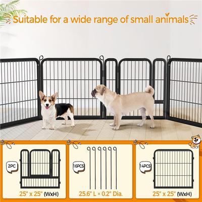 Show full view: Yaheetech Metal Dog Playpen, 16-Panel, 24-in slide 5 of 9