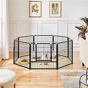 Yaheetech Metal Dog Playpen, 8-Panel, 24-in