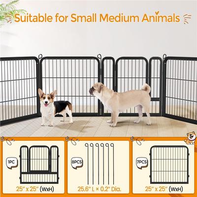 Show full view: Yaheetech Metal Dog Playpen, 8-Panel, 24-in slide 4 of 8