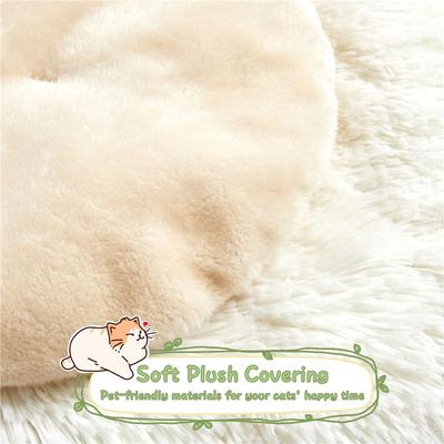 Show full view: Yaheetech 29.5-in Plush Rattan Cat Tree & Condo, Beige slide 5 of 8