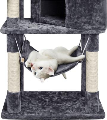 Show full view: Yaheetech 3-Level Plush Cat Tree, Dark Gray, Medium slide 6 of 8