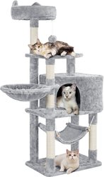 Yaheetech 3-Level Plush Cat Tree, Light Gray, Medium slide 2 of 9