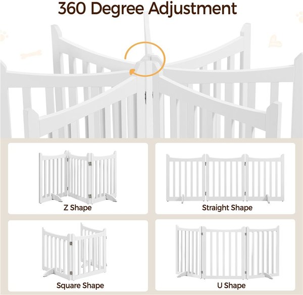 Show full view: Yaheetech Dog Playpen, White, 3-Panel, 24-in slide 6 of 8