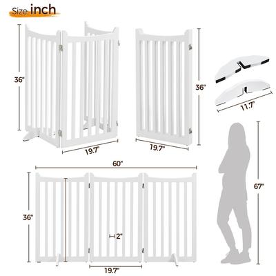 Show full view: Yaheetech Dog Playpen, White, 3-Panel, 36-in slide 3 of 8