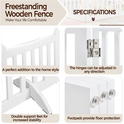 Show full view: Yaheetech Dog Playpen, White, 3-Panel, 36-in slide 6 of 8