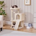 Yaheetech 3 Tiers 36-in Plush Cat Tower with Double Cat Condo, Beige