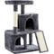 Show in main carousel: Yaheetech 3 Tiers 42-in Plush Cat Tower with Double Cat Condo, Dark Gray slide 3 of 9