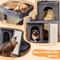 Show in main carousel: Yaheetech 3 Tiers 42-in Plush Cat Tower with Double Cat Condo, Dark Gray slide 5 of 9