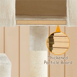 Yaheetech 33.5-in Plush Cat Tree & Condo, Beige slide 2 of 6