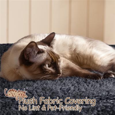 Show full view: Yaheetech 33.5-in Plush Cat Tree & Condo, Black slide 6 of 9