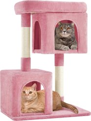 Yaheetech 33.5-in Plush Cat Tree & Condo, Pink
