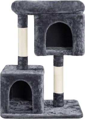 Show full view: Yaheetech 33.5-in Plush Cat Tree, Dark Gray slide 2 of 10