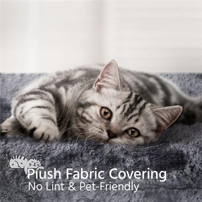 Show full view: Yaheetech 33.5-in Plush Cat Tree, Dark Gray slide 5 of 10