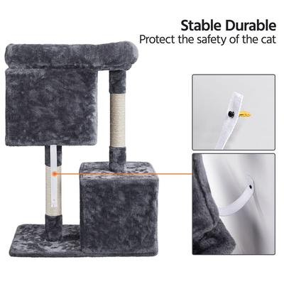 Show full view: Yaheetech 33.5-in Plush Cat Tree, Dark Gray slide 8 of 10