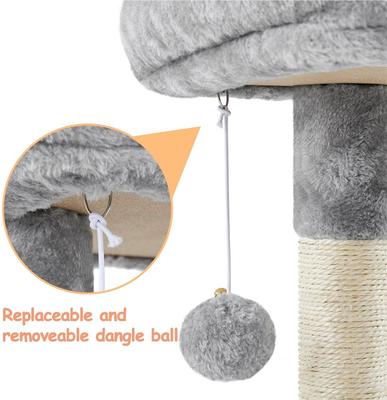Show full view: Yaheetech 34.5-in Plush Cover Cat Tree, Light Gray slide 8 of 12