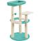 Show in main carousel: Yaheetech 35.5-in Cat Tree with Space Capsule & Two Scratching Post for Kittens, Indigo/Beige slide 2 of 9