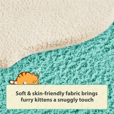 Show full view: Yaheetech 35.5-in Cat Tree with Space Capsule & Two Scratching Post for Kittens, Indigo/Beige slide 5 of 9