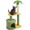 Show in main carousel: Yaheetech 37-in Coconut Palm Cat Tree, Small, Green & Yellow slide 2 of 10