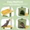 Show in main carousel: Yaheetech 37-in Coconut Palm Cat Tree, Small, Green & Yellow slide 6 of 10