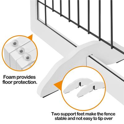 Show full view: Yaheetech 4-Panel Metal Dog Gate Dog Exercise Playpen, 32-in H, White slide 6 of 7