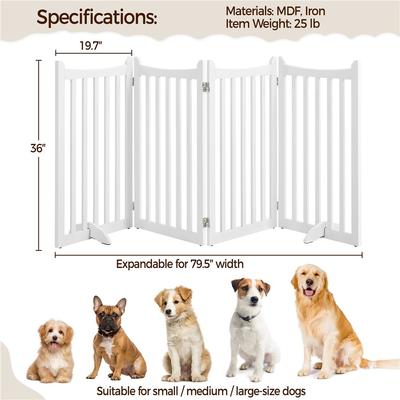 Show full view: Yaheetech Dog Playpen, White, 4-Panel, 36-in slide 5 of 9