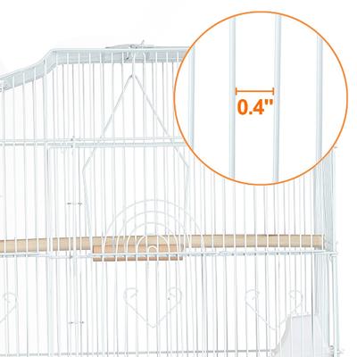 Show full view: Yaheetech 41-in Open Top Metal Birdcage Parrot Cage, White slide 6 of 10