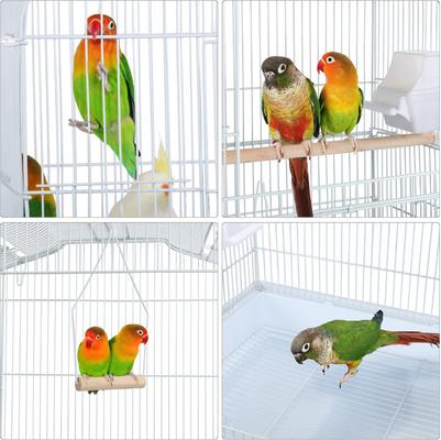 Show full view: Yaheetech 41-in Open Top Metal Birdcage Parrot Cage, White slide 9 of 10