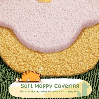 Show full view: Yaheetech 48.5-in Oasis-Themed Cat Tree, Green/Yellow slide 6 of 7