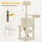 Show in main carousel: Yaheetech 54-in Plush Multi-Cat Kitten Tree & Condo, Beige slide 7 of 10