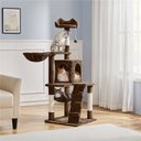 Yaheetech 54-in Plush Multi-Cat Kitten Tree & Condo, Brown