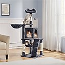 Yaheetech 54-in Plush Multi-Cat Kitten Tree & Condo, Dark Gray