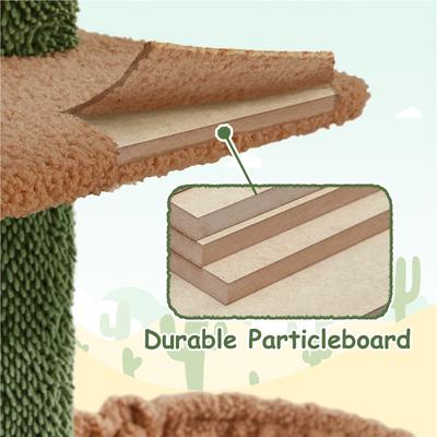 Show full view: Yaheetech 52.5-in Cat Tower, Green/Brown slide 6 of 8