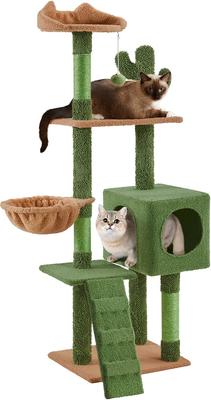 Show full view: Yaheetech 52.5-in Cat Tower, Green/Brown slide 3 of 8